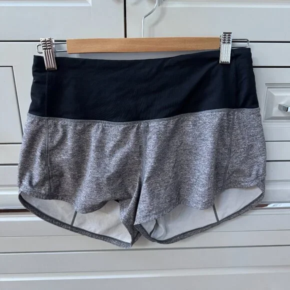 Lululemon Athletica Speed Up 2.5” Shorts Heather Gray and Black - Picture 8 of 10